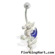Winged dragon belly ring