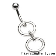 Double Hoop Dangling Belly Ring