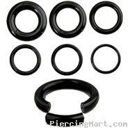 Black Titanium/Stainless Steel Segment Rings with 1/2" diameter