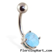 Navel Ring with TurquoiseStone
