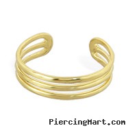 10K Real Gold Toe Ring