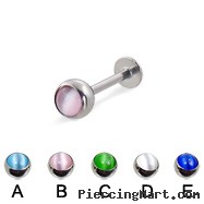 Labret with cat eye ball, 16 ga