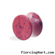 Pair Of Pink Speckled Acrylic Saddle Plugs