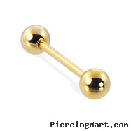 Gold Tone straight barbell