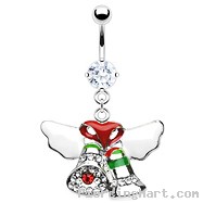 Christmas Bells Belly Button Ring