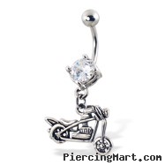 Bike belly button ring