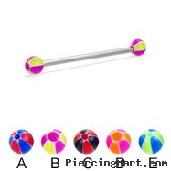 Long Barbell (Industrial Barbell) with Balloon Balls, 12 Ga