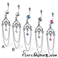 Chandelier belly button ring