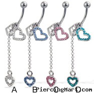 Hearts navel ring