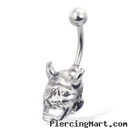 Devil belly button ring