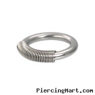 Spring wire captive ring, 10 ga