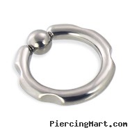 Notched captive bead ring, 8 ga