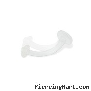 Flexible navel piercing retainer, 14 ga