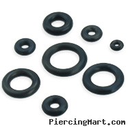 Pack Of 10 Black Rubber O-Rings