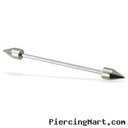 Long barbell (industrial barbell) with spikes, 14 ga