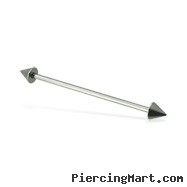 Long barbell (industrial barbell) with cones, 14 ga
