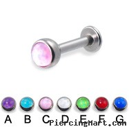 Labret with hologram ball, 12 ga