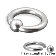 Snap-in captive bead ring, 8 ga (no tools required!)