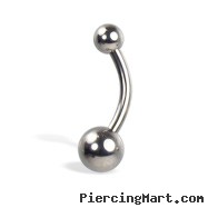 Small plain belly button ring