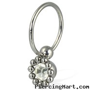 Multi-ball captive bead ring, 14 ga