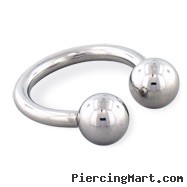 Steel ball horseshoe barbell, 12 ga