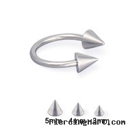 Steel cone circular barbell, 16 ga