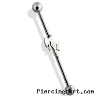 Industrial Barbell with Sexy Dancer, 14ga