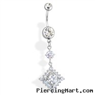 Dangle Square Belly Ring