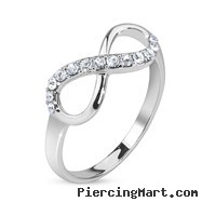 Gemmed Infinity Ring