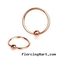 14G Rose Gold Tone Captive Bead Ring