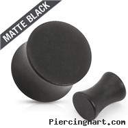 Saddle Plug Surgical Steel Solid Matte Black