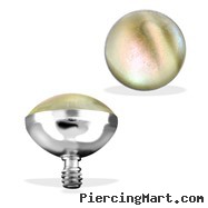 Surgical Steel Internally Threaded Shell Inlayed Dome Dermal Top