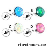Beautiful Synthetic Opal Cartilage Ring, 16 Ga
