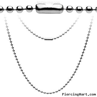 20" Medium Steel Ball Chain Necklace
