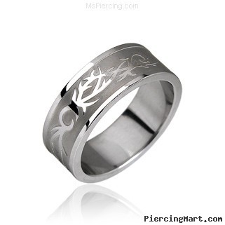 Surgical Steel Tribal Symbol Ring