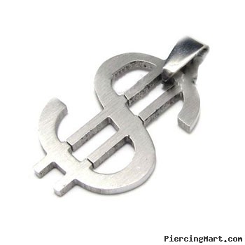 Stainless steel money sign pendant