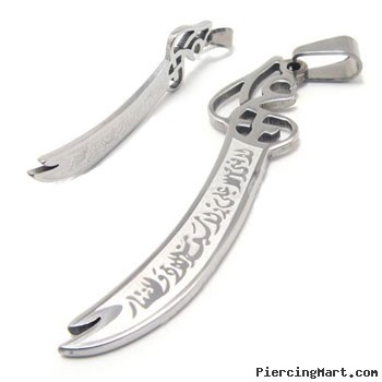 Stainless steel samarai sword pendant