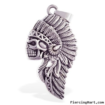 Alloy indian skull pendant