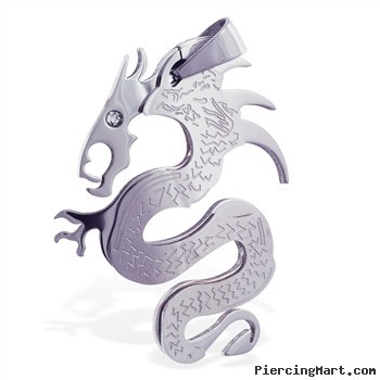 Stainless steel dragon pendant