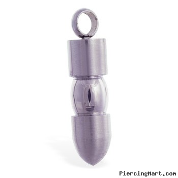 Stainless steel bullet pendant