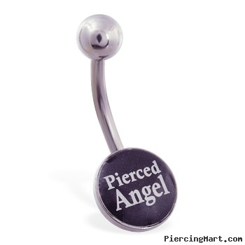 Logo belly button ring "Pierced Angel"