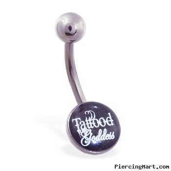 Logo belly button ring "Tattooed Goddess"