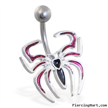 Red spider belly ring