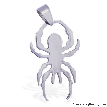 Stainless steel spider pendant