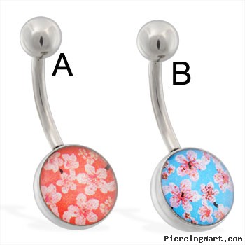 Flower Logo Belly Ring