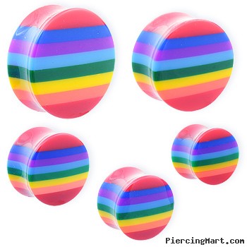 Pair Of Rainbow Saddle Plugs