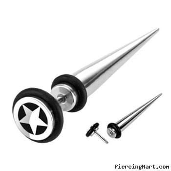 Fake steel taper with star, 16 ga