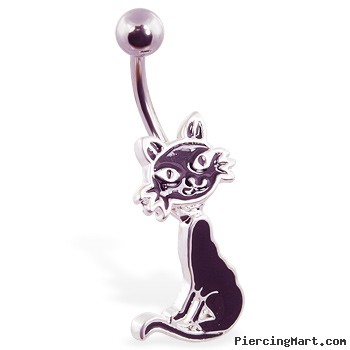 Black Cat Belly Ring