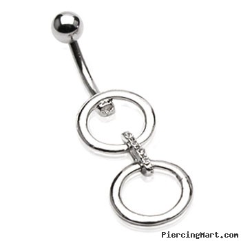 Double Hoop Dangling Belly Ring