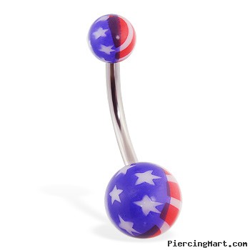 American Pride Logo Belly Ring